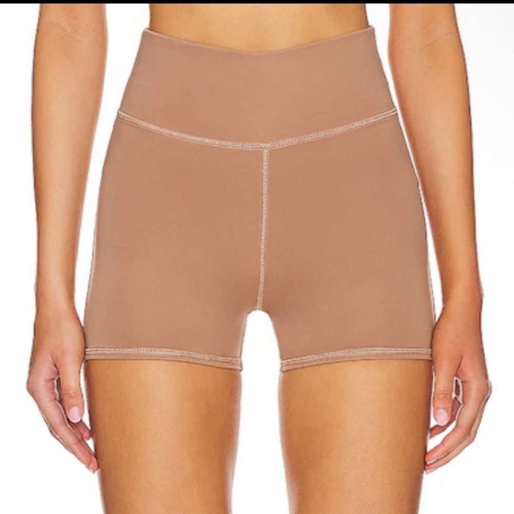 WellBeing + BeingWell MoveWell Rio 4" Shorts Fresco Brown High-Waisted bike XS